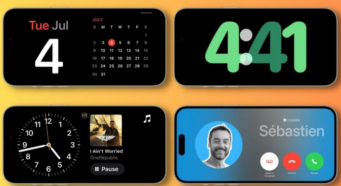 黄岛苹果手机维修分享iOS17横屏充电待机显示有什么好处 