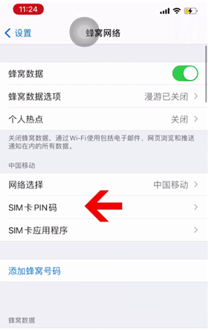 黄岛苹果14维修网分享如何给iPhone14的SIM卡设置密码 